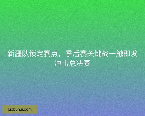 新疆队锁定赛点，季后赛关键战一触即发冲击总决赛