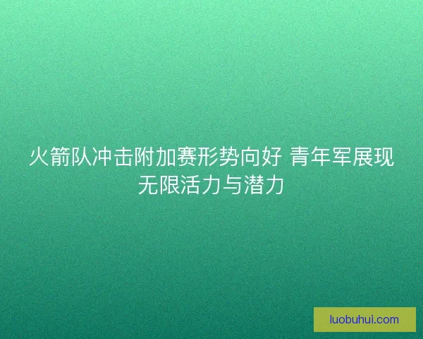 火箭队冲击附加赛形势向好 青年军展现无限活力与潜力
